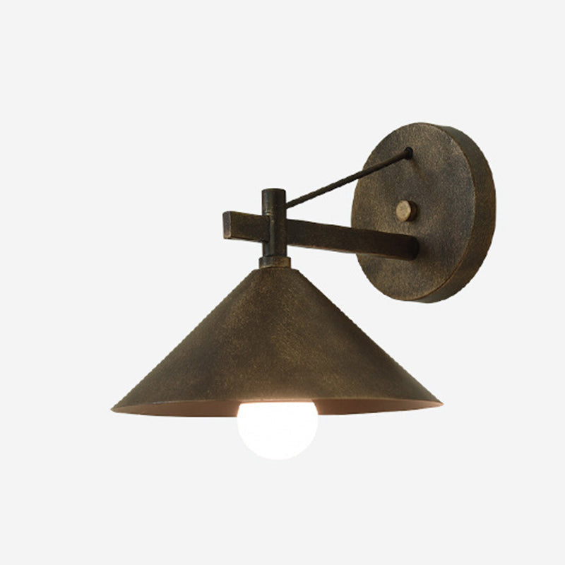 Outdoor Wall Sconce Lamp, Nordic Iron Geometric Cone Waterproof Garden Light-Ridorn