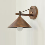 Outdoor Wall Sconce Lamp, Nordic Iron Geometric Cone Waterproof Garden Light-Ridorn