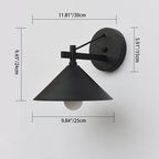 Outdoor Wall Sconce Lamp, Nordic Iron Geometric Cone Waterproof Garden Light-Ridorn