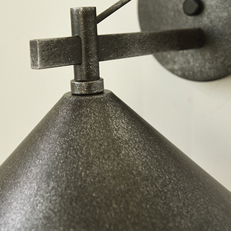 Outdoor Wall Sconce Lamp, Nordic Iron Geometric Cone Waterproof Garden Light-Ridorn