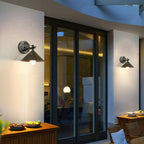 Outdoor Wall Sconce Lamp, Nordic Iron Geometric Cone Waterproof Garden Light-Ridorn