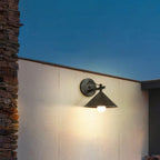 Outdoor Wall Sconce Lamp, Nordic Iron Geometric Cone Waterproof Garden Light-Ridorn