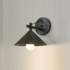 Outdoor Wall Sconce Lamp, Nordic Iron Geometric Cone Waterproof Garden Light-Ridorn