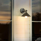 Outdoor Wall Sconce Lamp, Nordic Iron Geometric Cone Waterproof Garden Light-Ridorn