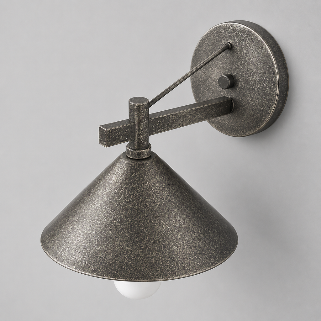 Outdoor Wall Sconce Lamp, Nordic Iron Geometric Cone Waterproof Garden Light
