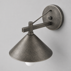 Outdoor Wall Sconce Lamp, Nordic Iron Geometric Cone Waterproof Garden Light