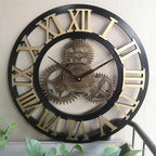Oversized 3D Retro Wall Clock in Antique Style, 40cm | Ridorn-Clocks-Ridorn