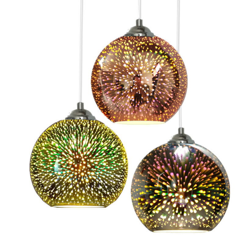 Pendant Light | Fireworks Globe Ceiling Fixture-Pendant Lights-Ridorn