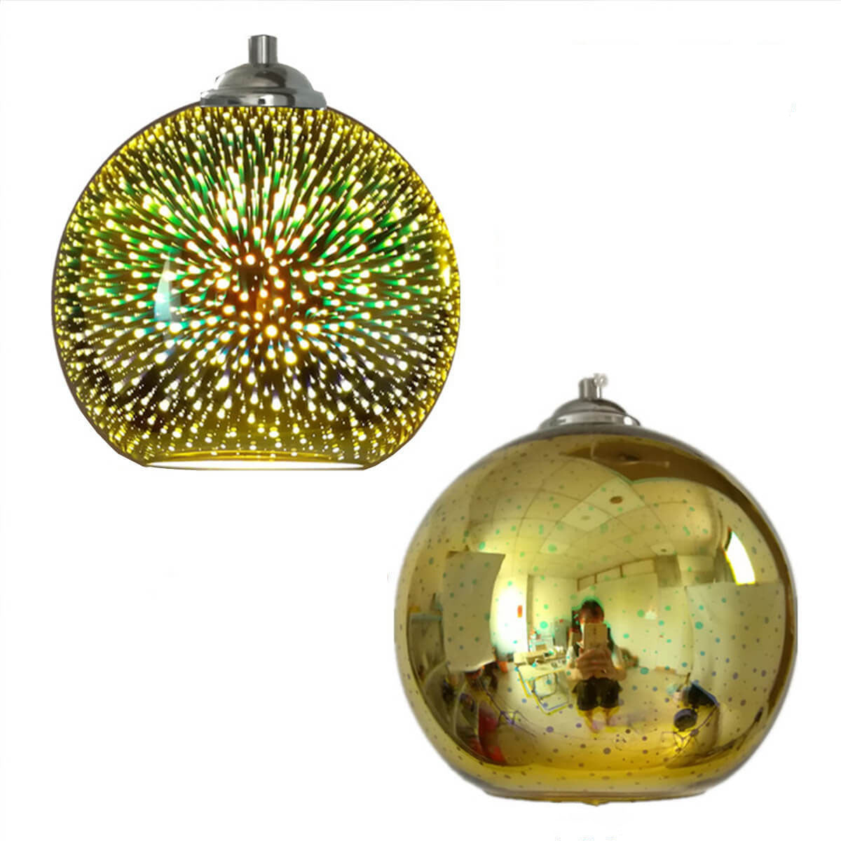 Pendant Light | Fireworks Globe Ceiling Fixture-Pendant Lights-Ridorn
