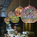 Pendant Light | Fireworks Globe Ceiling Fixture-Pendant Lights-Ridorn