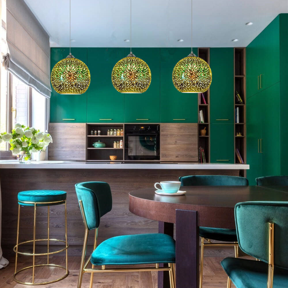 Pendant Light | Fireworks Globe Ceiling Fixture-Pendant Lights-Ridorn