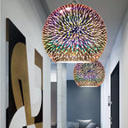 Pendant Light | Fireworks Globe Ceiling Fixture-Pendant Lights-Ridorn