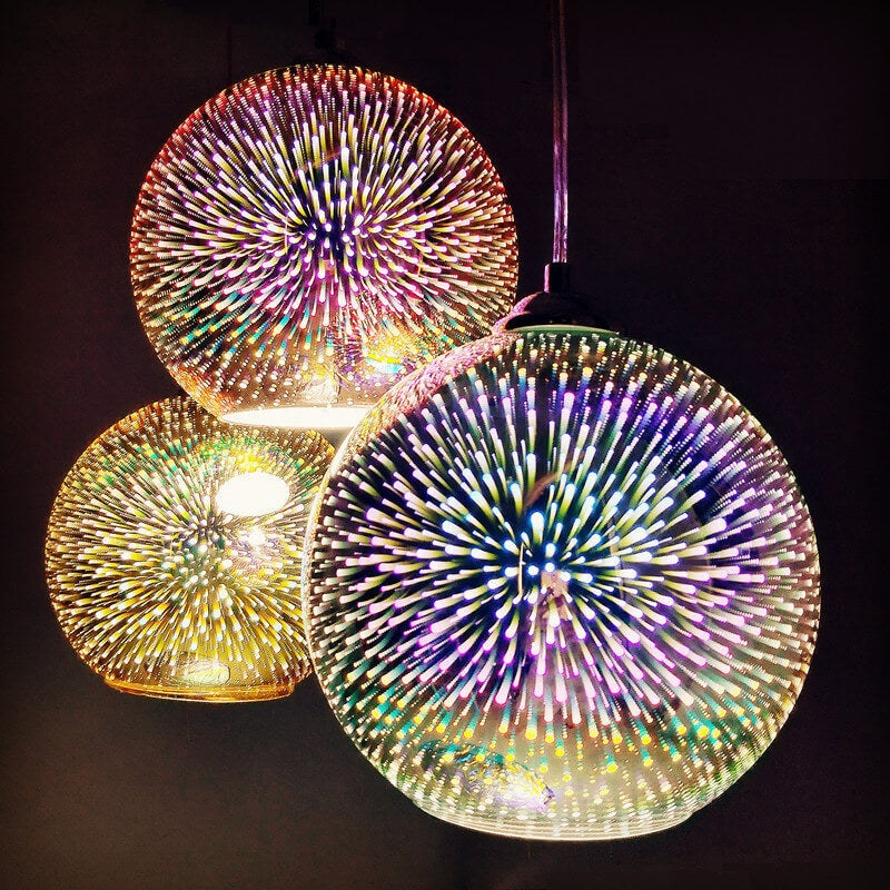 Pendant Light | Fireworks Globe Ceiling Fixture-Pendant Lights-Ridorn