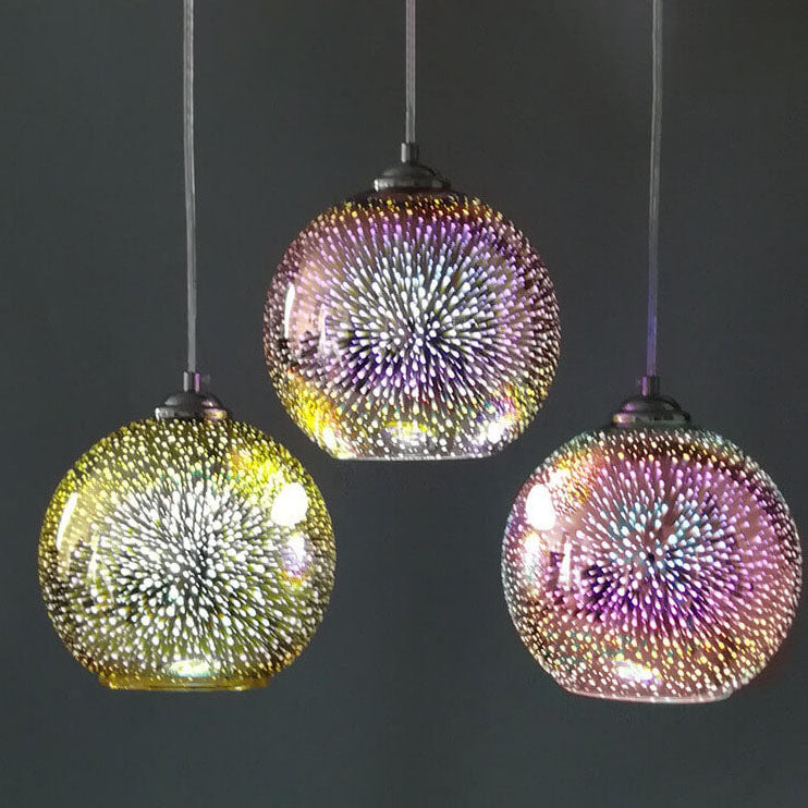 Pendant Light | Fireworks Globe Ceiling Fixture-Pendant Lights-Ridorn