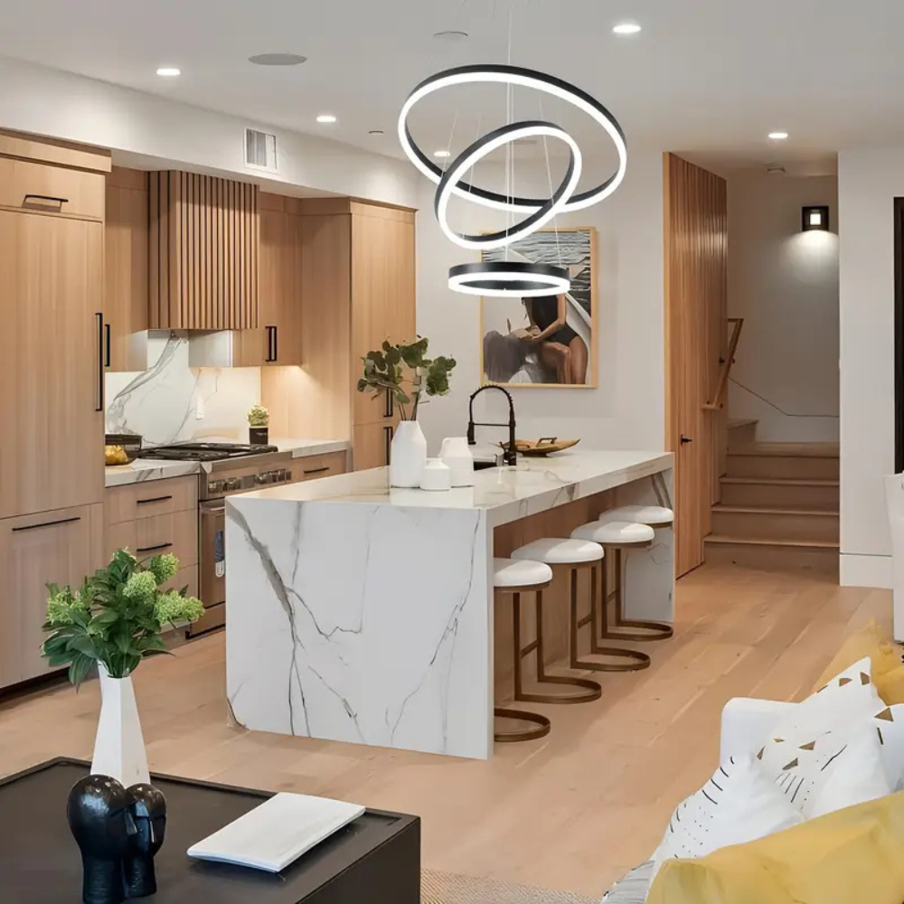 Pendant Light Fixture | Modern Ring Style Chandelier