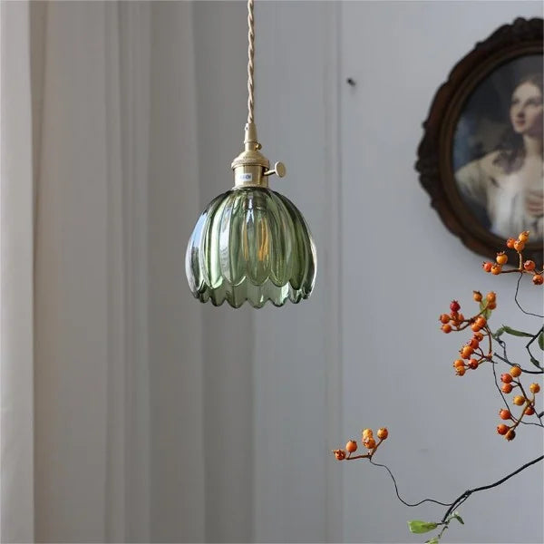 Pendant Light | Fluted Dome Ceiling Lamp