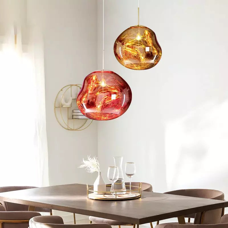Modern pendant light irregular shape studio view