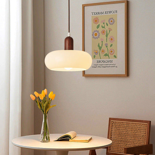 Nordic style dome pendant light front view