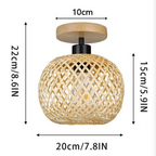 Pendant Light | Rattan Fixture for Dining Rooms and Restaurants