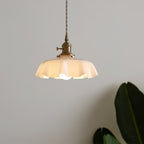 Pendant Light Scalloped | French Flower Ceiling Lamp-Pendant Lights-Ridorn