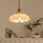Pendant Light Scalloped | French Flower Ceiling Lamp-Pendant Lights-Ridorn