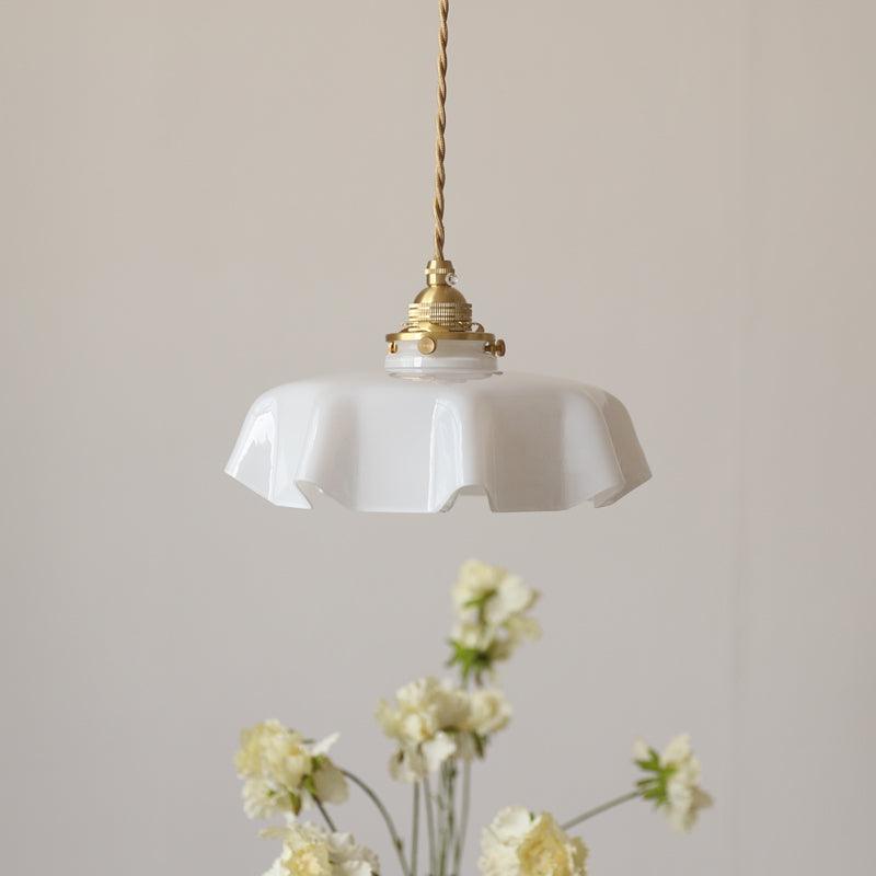 Pendant Light Scalloped | French Flower Ceiling Lamp-Pendant Lights-Ridorn