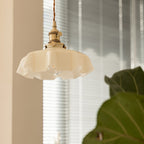 Pendant Light Scalloped | French Flower Ceiling Lamp-Pendant Lights-Ridorn