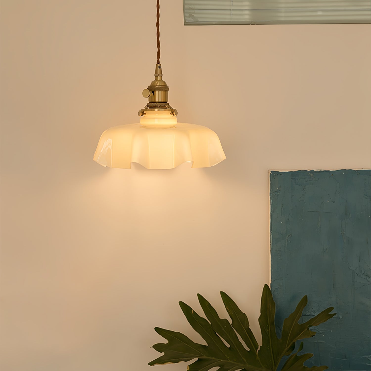 Pendant Light Scalloped | French Flower Ceiling Lamp-Pendant Lights-Ridorn