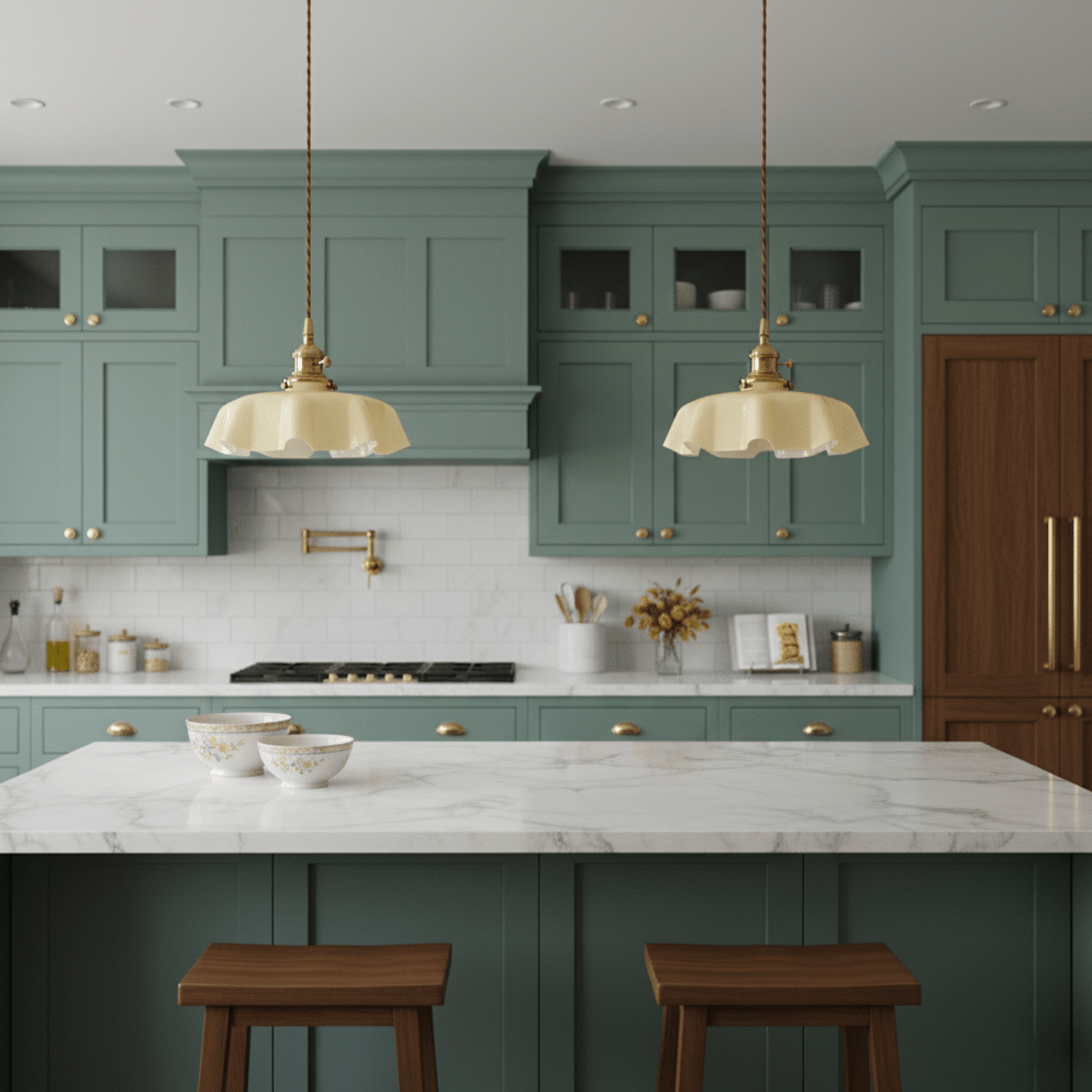 Pendant Light Scalloped | French Flower Ceiling Lamp-Pendant Lights-Ridorn
