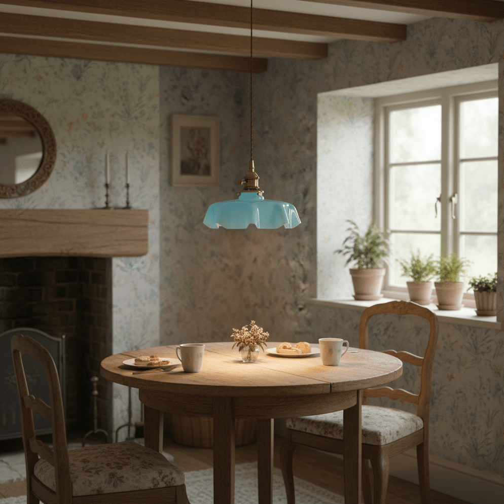 Pendant Light Scalloped | French Flower Ceiling Lamp-Pendant Lights-Ridorn