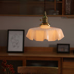 Pendant Light Scalloped | French Flower Ceiling Lamp-Pendant Lights-Ridorn