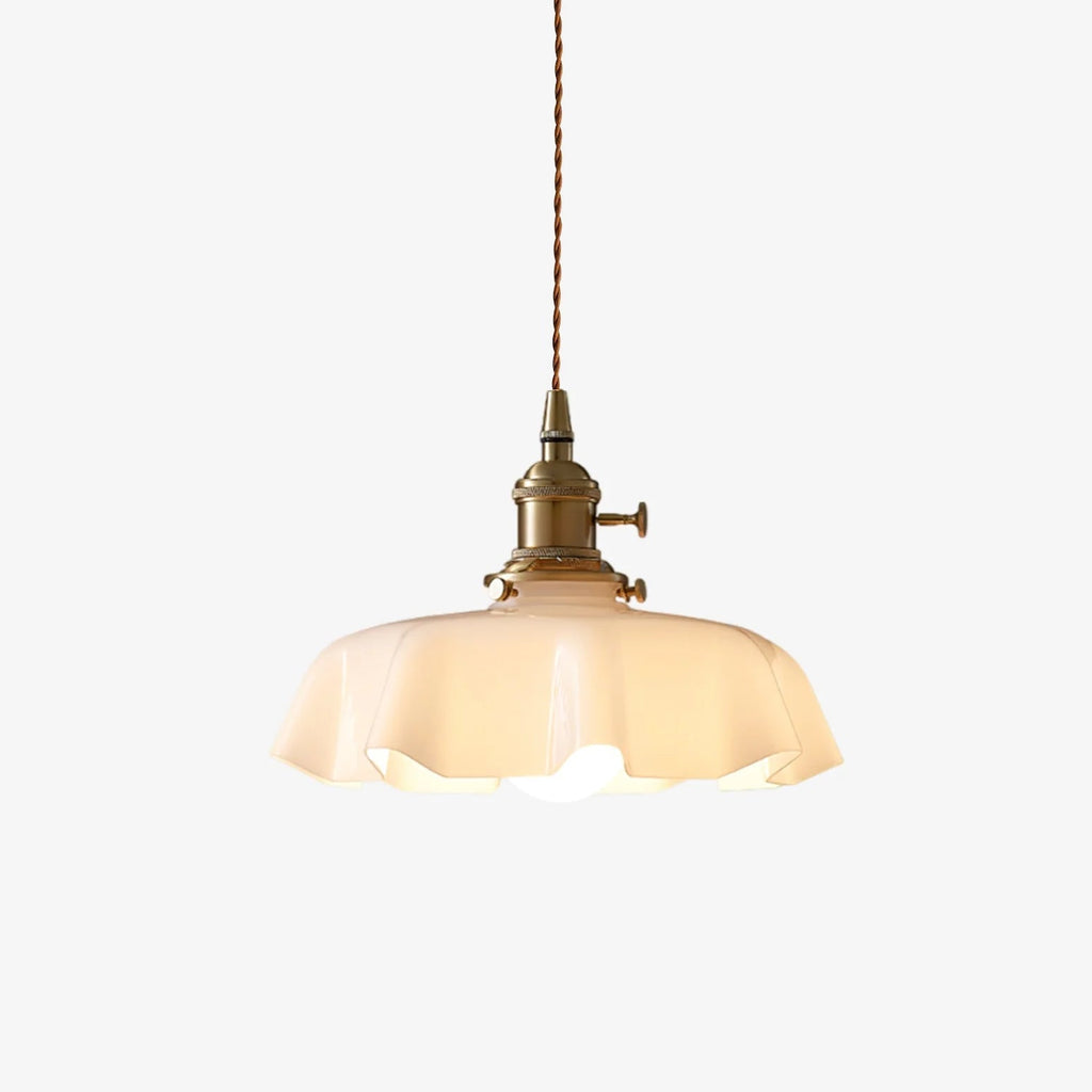 Pendant Light Scalloped | French Flower Ceiling Lamp-Pendant Lights-Ridorn