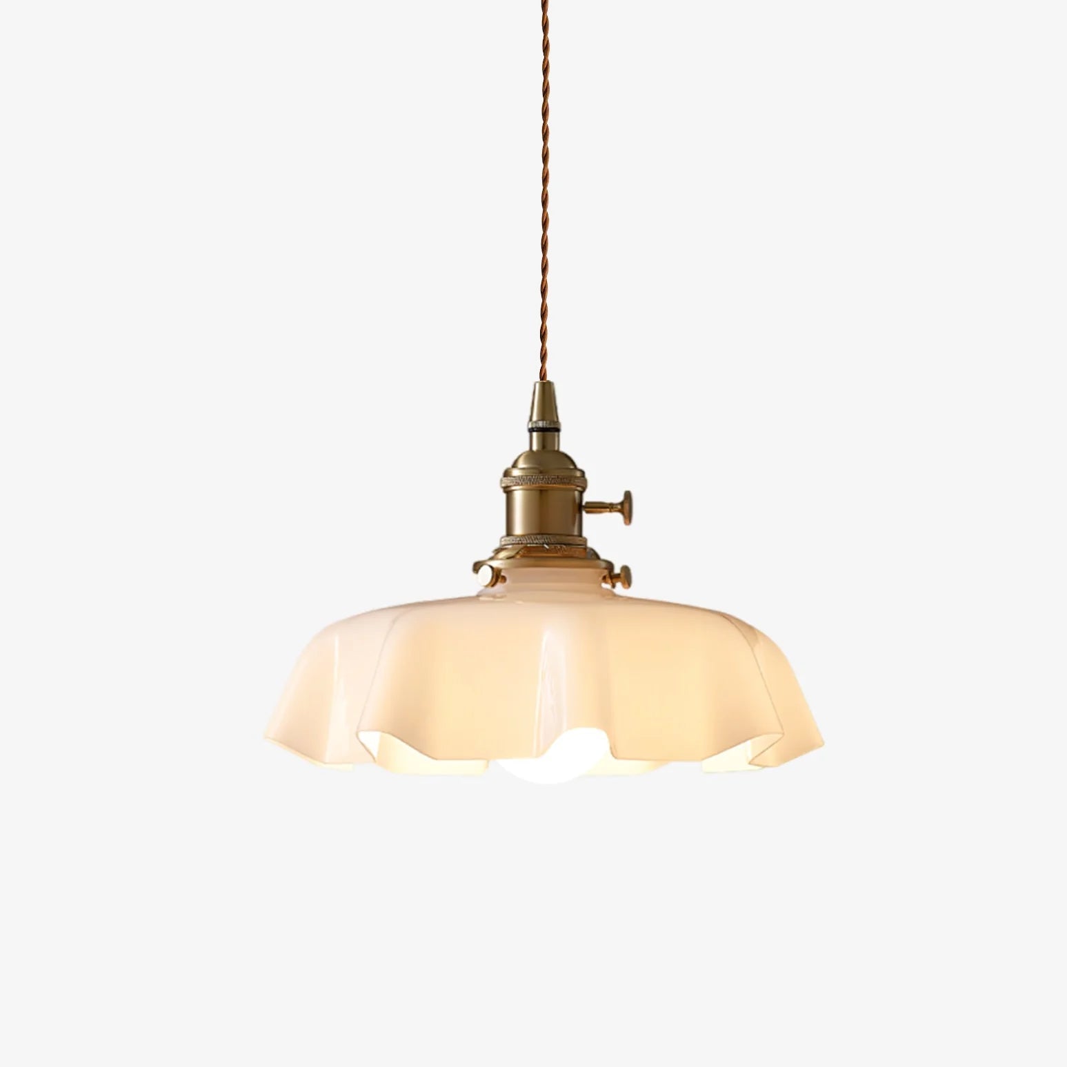 Pendant Light Scalloped | French Flower Ceiling Lamp-Pendant Lights-Ridorn