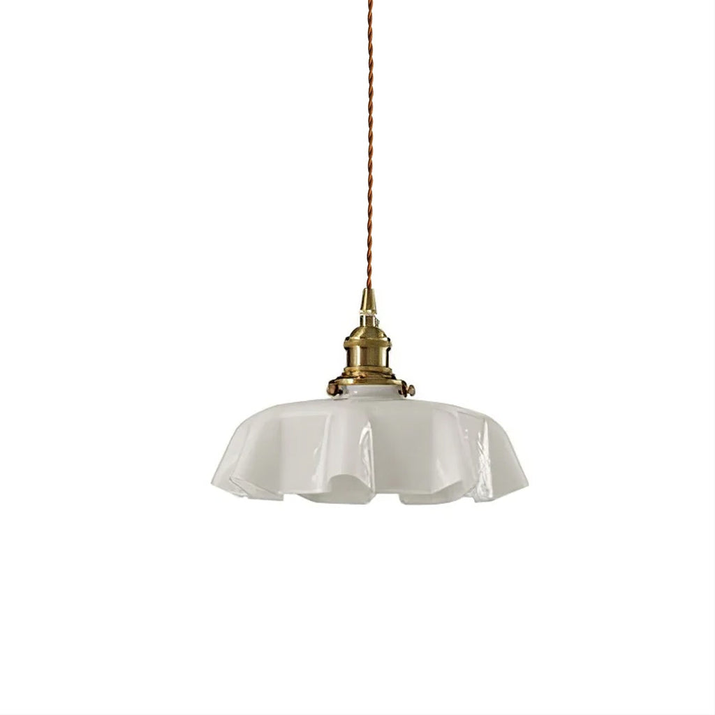 Pendant Light Scalloped | French Flower Ceiling Lamp-Pendant Lights-Ridorn