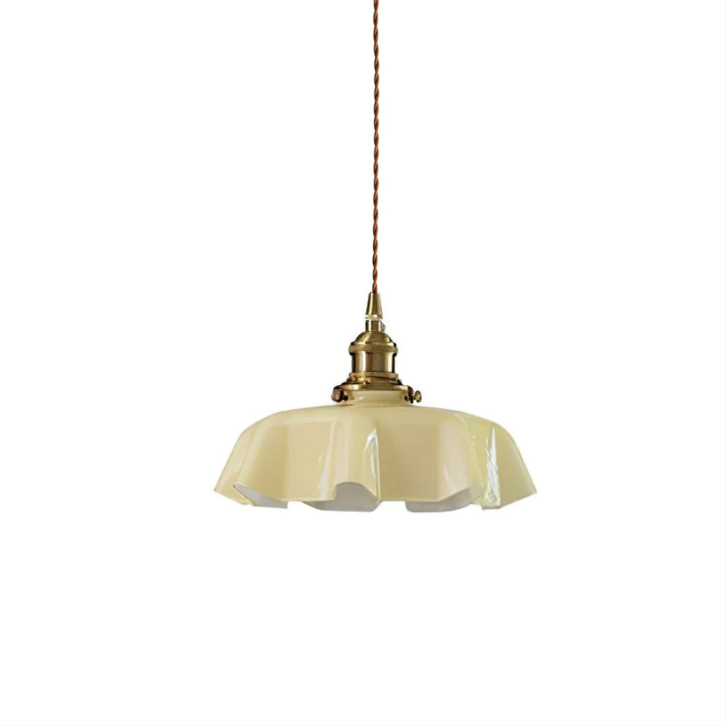 Pendant Light Scalloped | French Flower Ceiling Lamp-Pendant Lights-Ridorn
