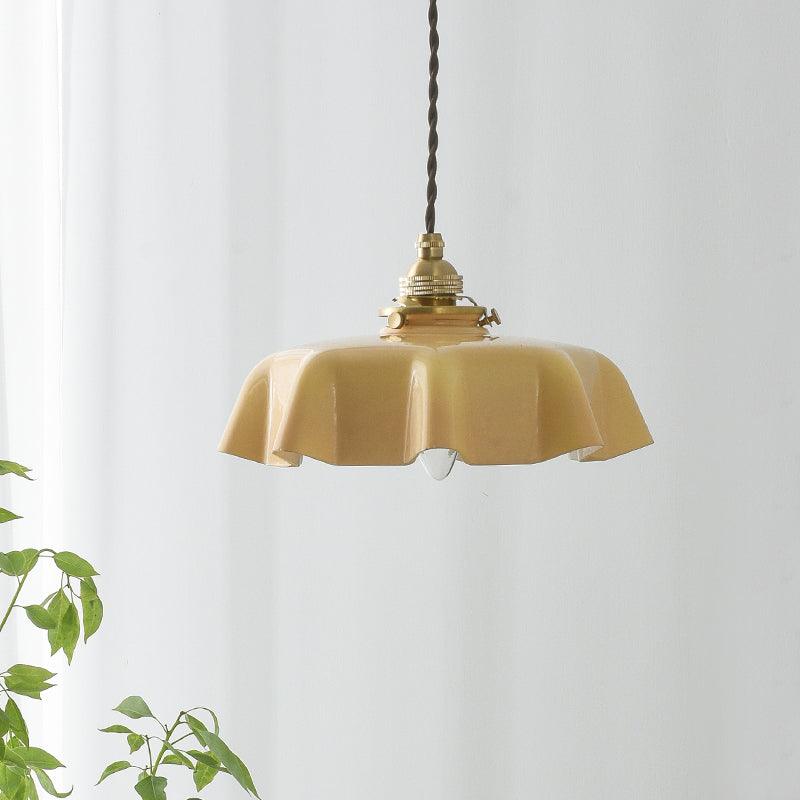 Pendant Light Scalloped | French Flower Ceiling Lamp-Pendant Lights-Ridorn
