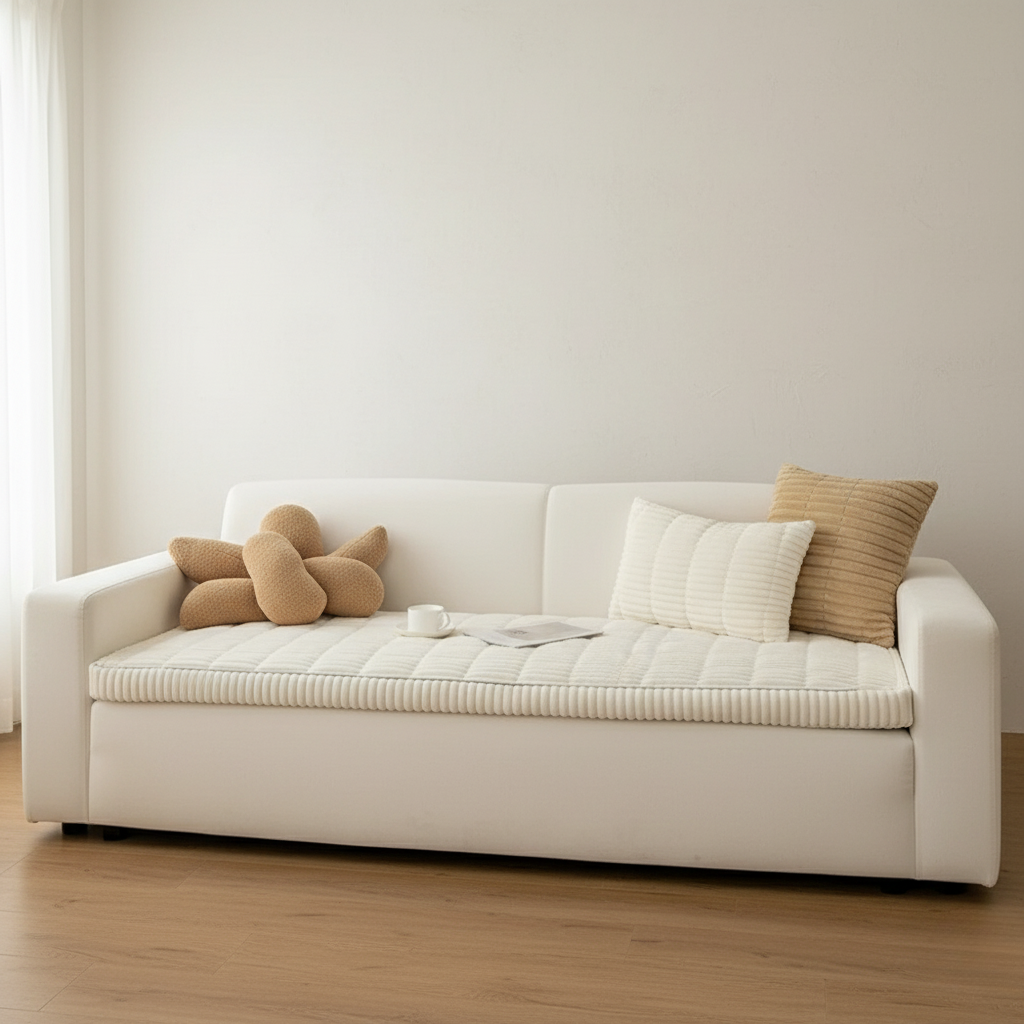 Plush Anti-Slip Couch Cover with Pleated Edges for Pets | Ridorn-Sofa Cover-Ridorn