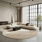 Plush Round Japanese-Inspired Washable Area Rug | Ridorn-Rugs-Ridorn