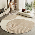 Plush Round Japanese-Inspired Washable Area Rug | Ridorn-Rugs-Ridorn