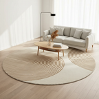 Plush Round Japanese-Inspired Washable Area Rug | Ridorn-Rugs-Ridorn
