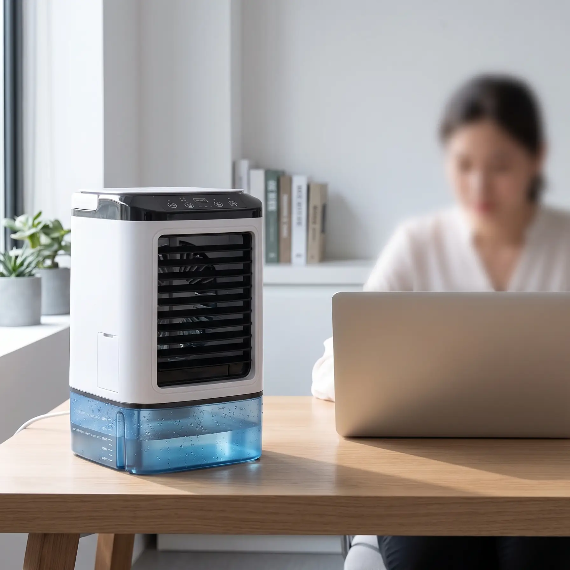 Portable Air Conditioner 3-Speed, Compact Ultrasonic Cooling Fan for Desk & Bedroom-Ridorn