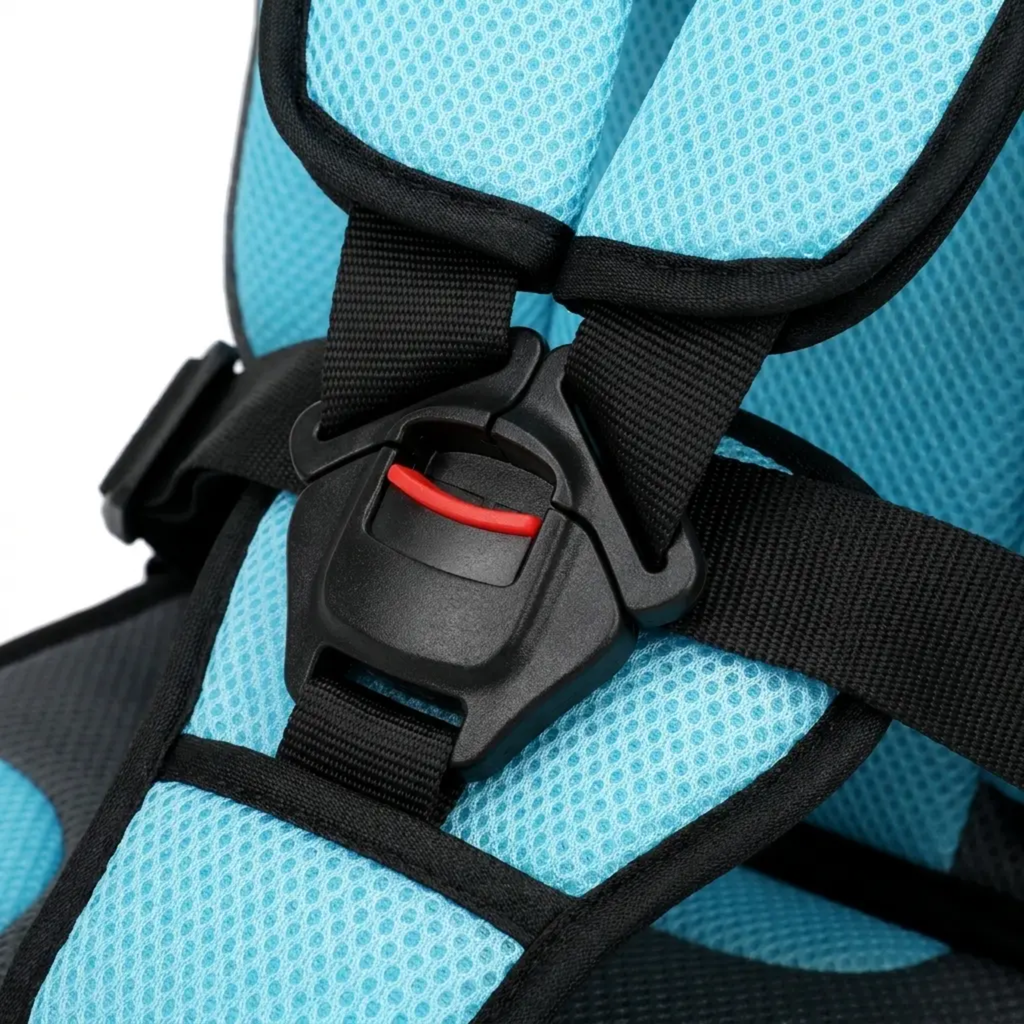 Portable Child Car Booster Seat, Foldable Lightweight Travel Booster for Toddlers-Ridorn