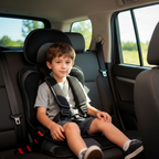 Portable Child Car Booster Seat, Foldable Lightweight Travel Booster for Toddlers-Ridorn