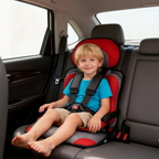 Portable Child Car Booster Seat, Foldable Lightweight Travel Booster for Toddlers-Ridorn