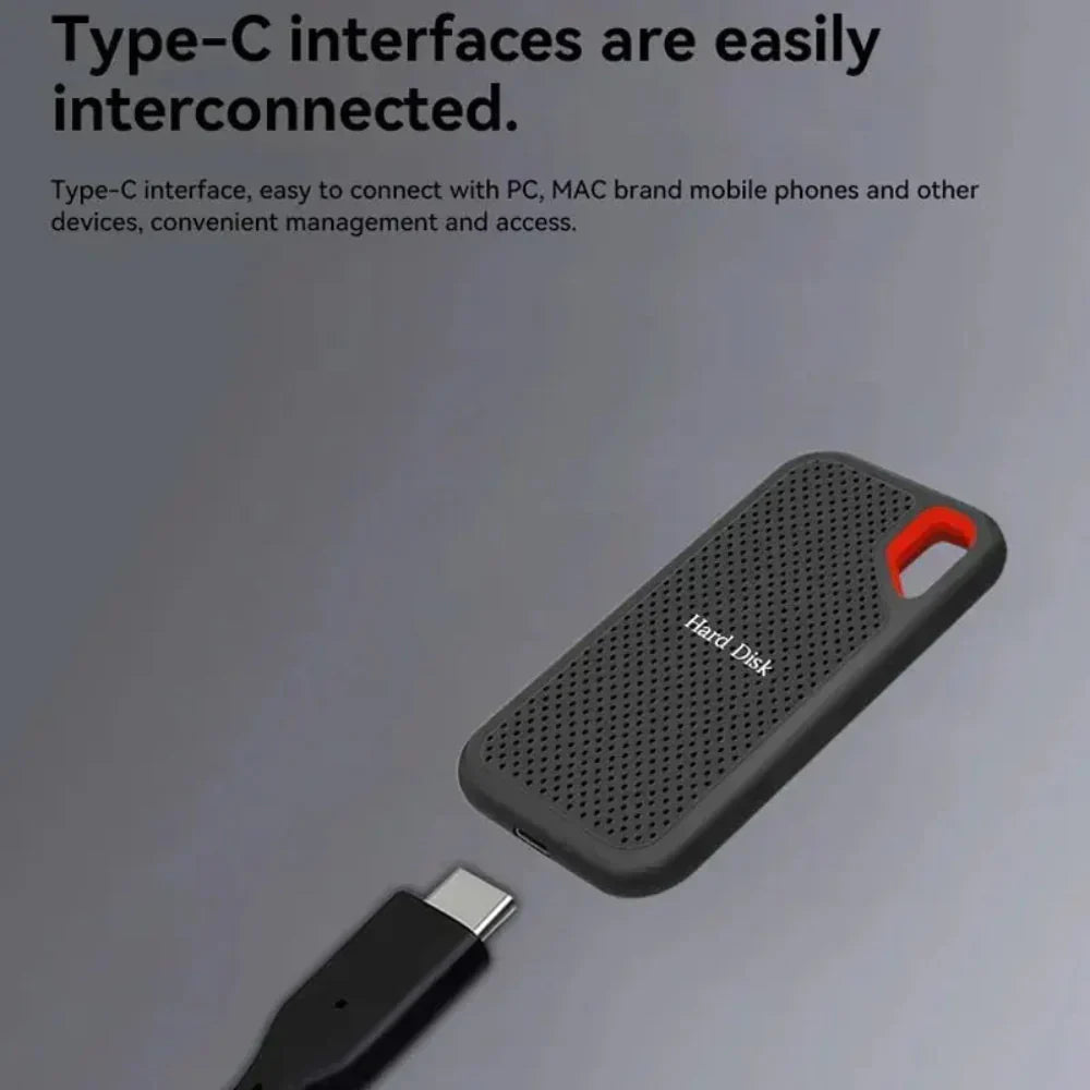 Portable External SSD Drive, High-Speed Shockproof USB Storage for Files & Backup-Ridorn
