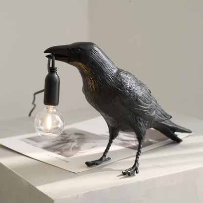 Decorative table lamp bird design studio view