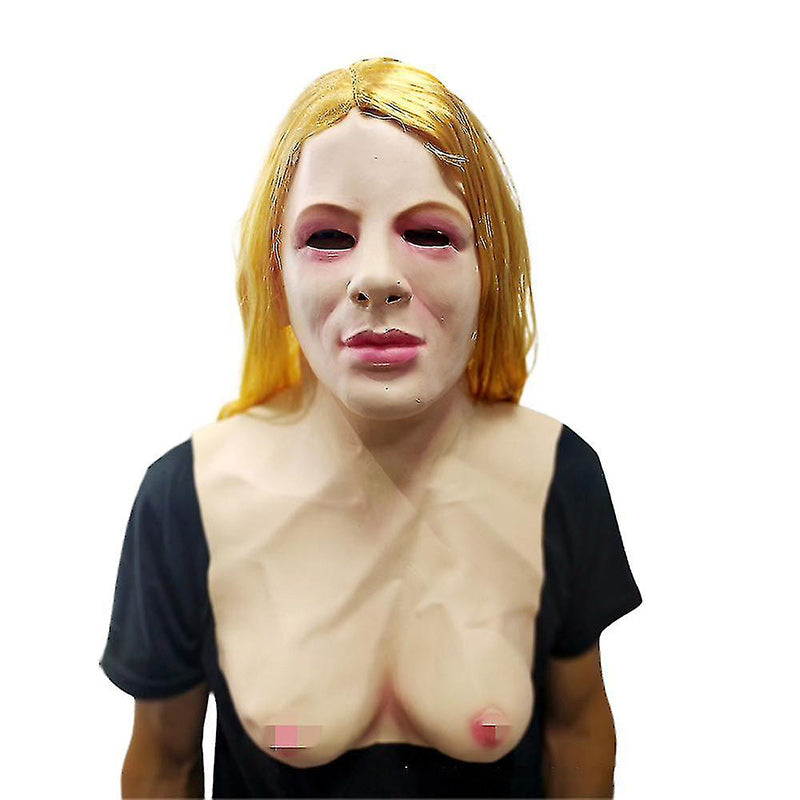 Realistic Latex Face Mask, Full-Head Costume Mask for Cosplay & Events-Ridorn