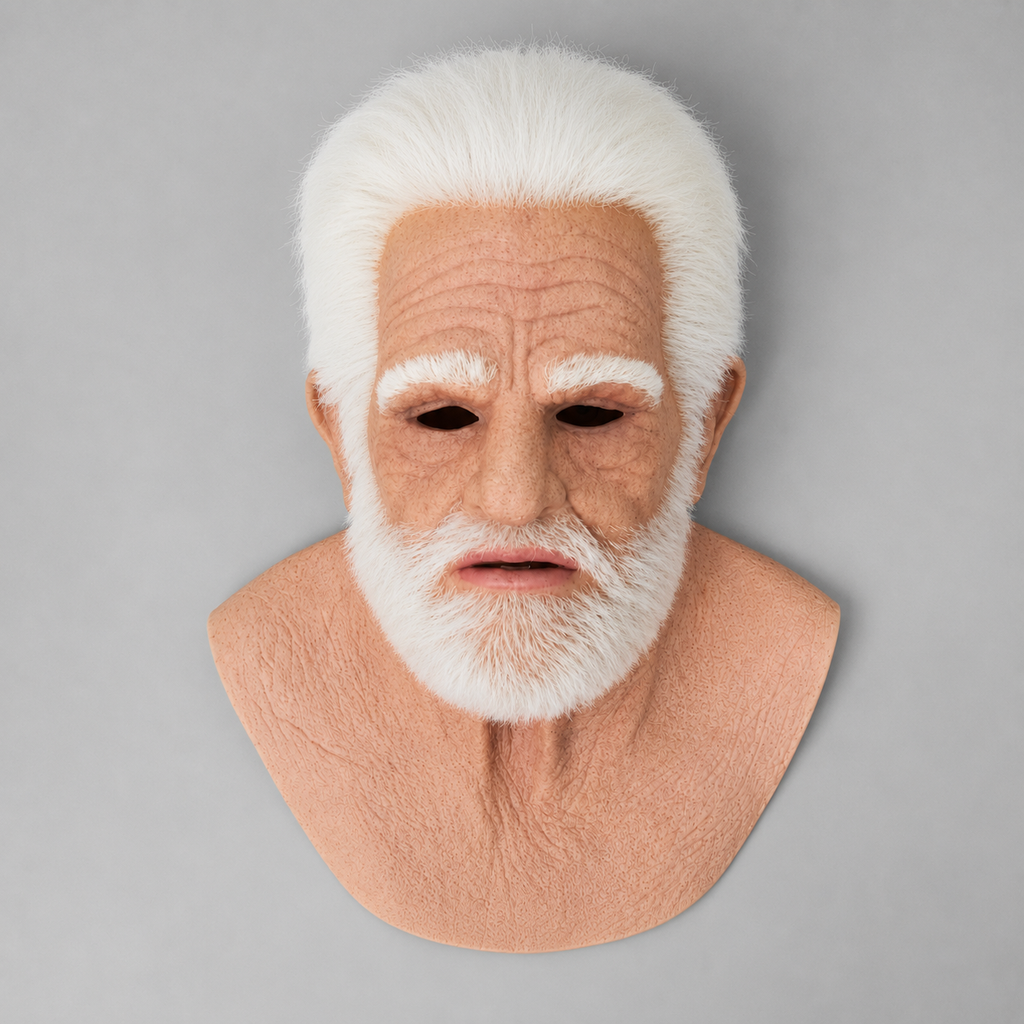 Realistic Latex Face Mask, Full-Head Costume Mask for Cosplay & Events