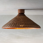 Woven Cone Pendant Ceiling Light for Cozy Spaces | Ridorn