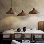 Woven Cone Pendant Ceiling Light for Cozy Spaces | Ridorn